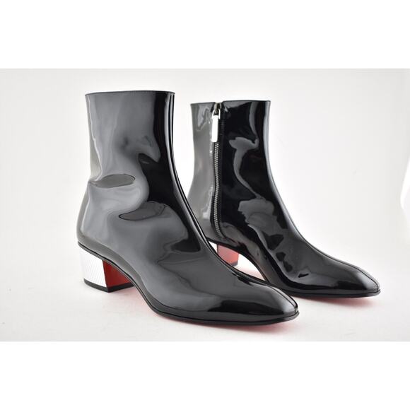 Christian Louboutin Palace Boot Donna 40 Black Patent Leather Heel Boot 35.5 - Picture 4 of 10